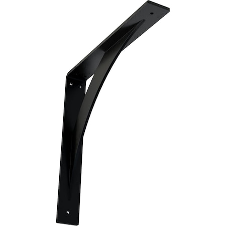 Ekena Millwork Legacy Steel Bracket, Powder Coated Black 2"W x 14"D x 14"H BKTM02X14X14LEPBL